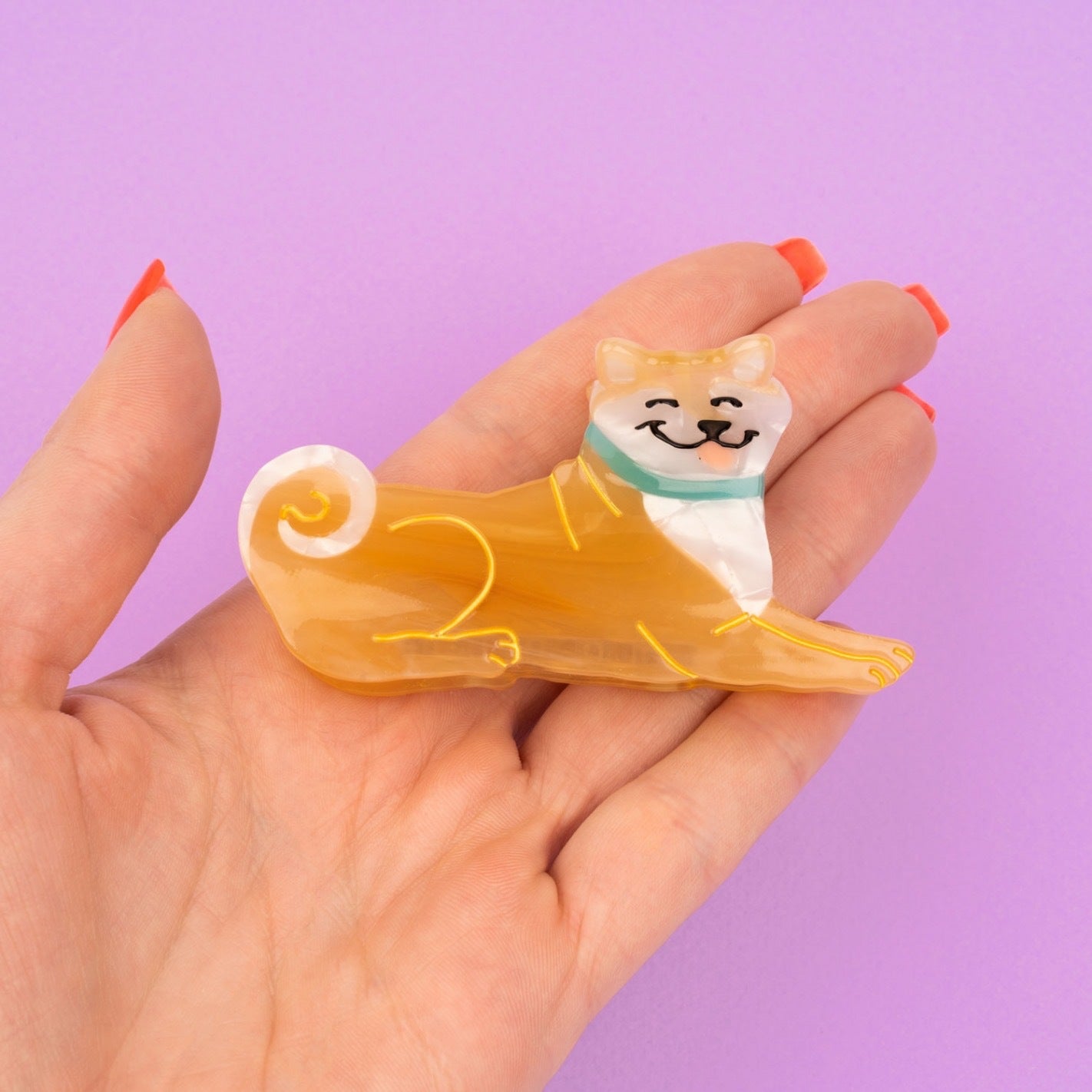 Wholesale Puppy Animals Acetate Hair Clips